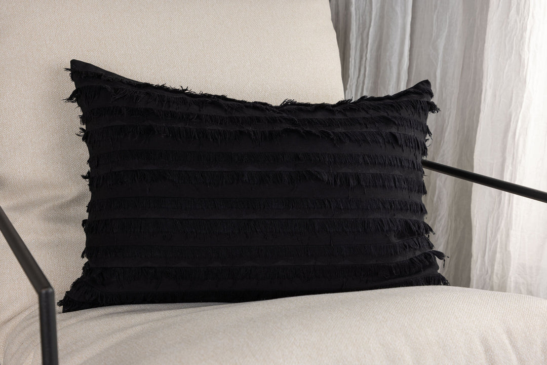 Venture Home Edith Cushion Cover Cotton - Black 40x60