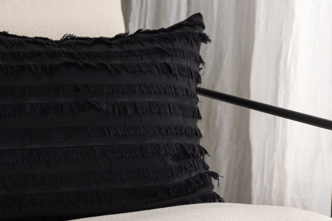 Venture Home Edith Cushion Cover Cotton - Black 40x60