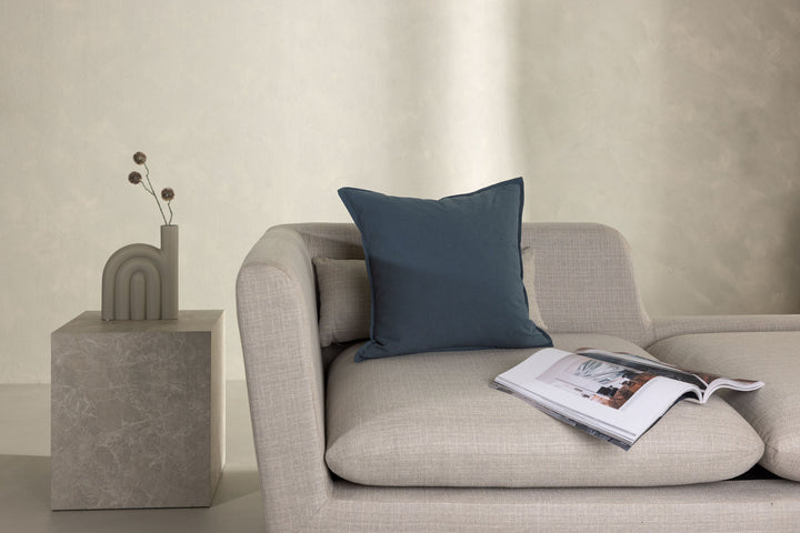 Venture Home Ronja Cushion Cover Washed Cotton - Dusty Blue 60x60