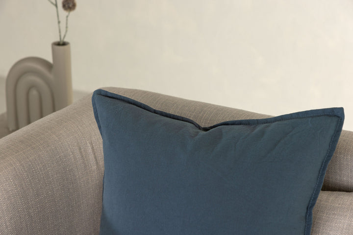 Venture Home Ronja Cushion Cover Washed Cotton - Dusty Blue 60x60