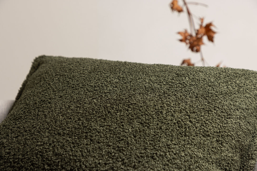 Venture Home Tuva Cushion Cover Teddy fur - Dark Green 60x60