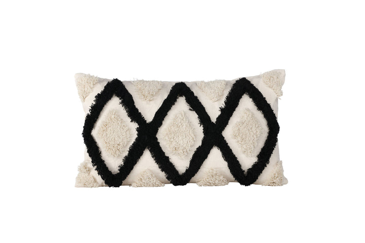 Venture Home Emelie Cushion Cover Polycotton - Black/White / 30x50