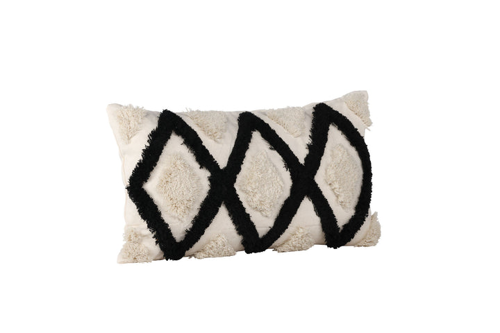 Venture Home Emelie Cushion Cover Polycotton - Black/White / 30x50