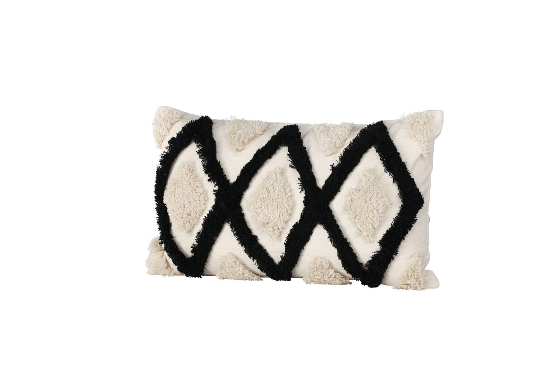 Venture Home Emelie Cushion Cover Polycotton - Black/White / 30x50