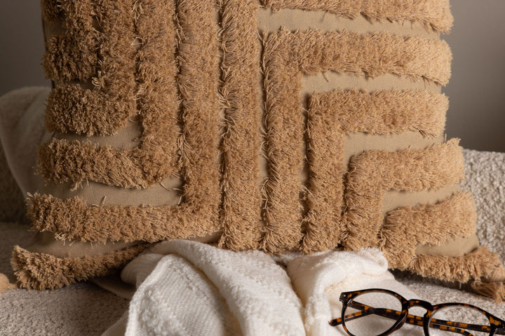 Venture Home Idun Cushion Cover Polycotton - Brown / 45x45