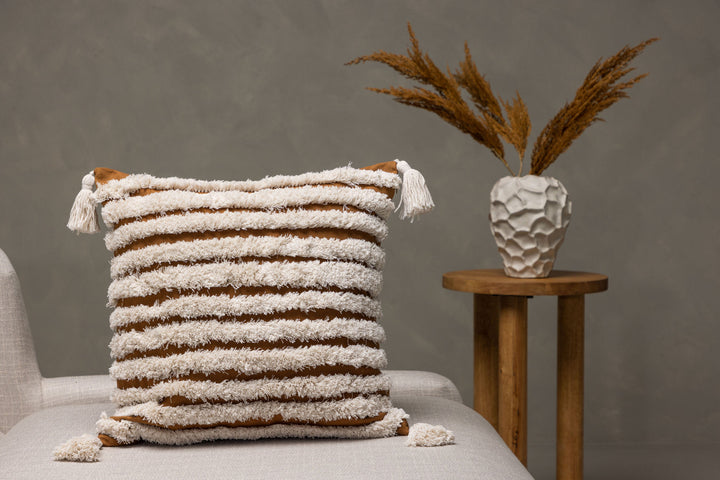 Venture Home Elina Cushion Cover Polycotton - Brown / 45x45