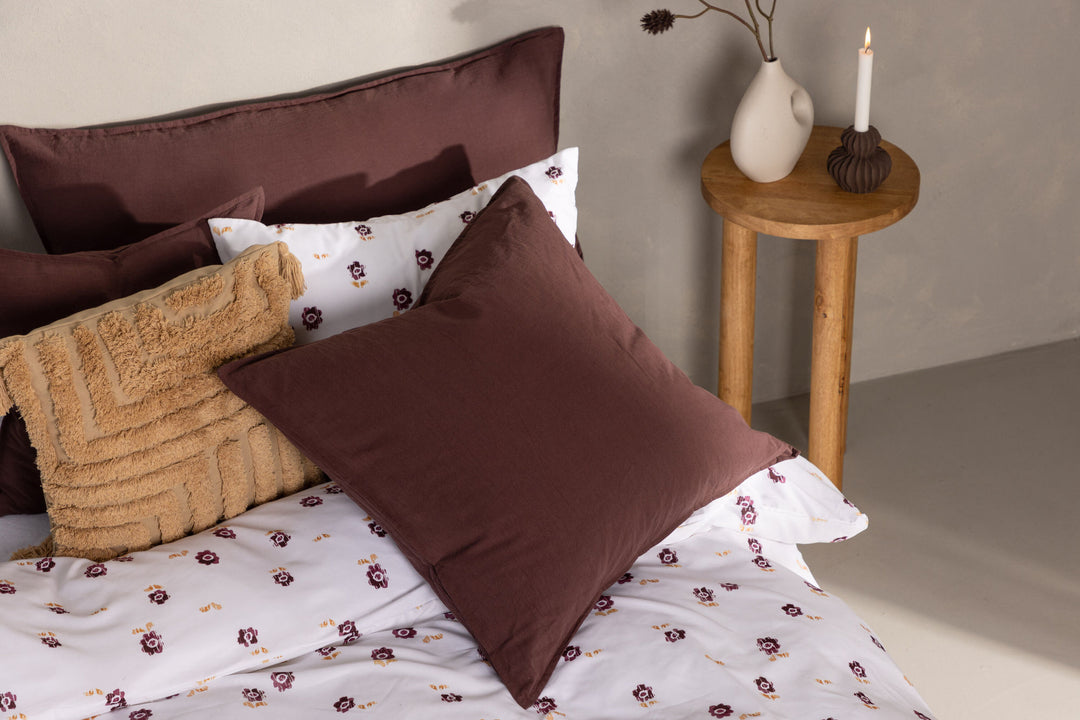 Venture Home Ronja Cushion Cover Washed Cotton - Brown 60x60