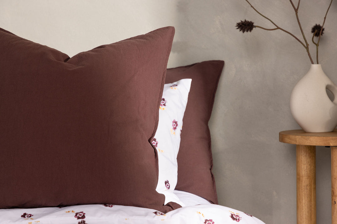 Venture Home Ronja Cushion Cover Washed Cotton - Brown 60x60