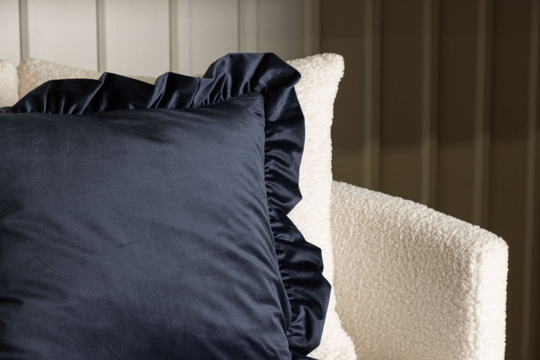 Venture Home Hailey Cushion Cover Poly Velvet - Dark Blue 50x50