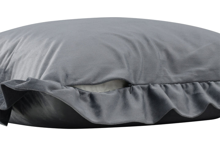 Venture Home Hailey Cushion Cover Poly Velvet - Grey 50x50