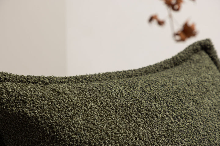 Venture Home Tuva Cushion Cover Teddy fur - Dark Green 40x60