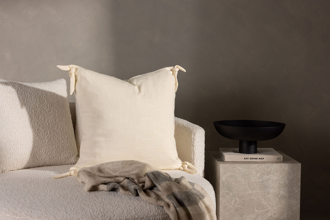 Venture Home Nora Cushion Cover Linen Viscouse - White 60x60