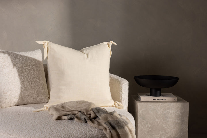 Venture Home Nora Cushion Cover Linen Viscouse - White 60x60