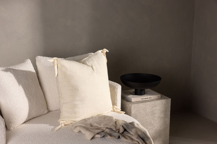 Venture Home Nora Cushion Cover Linen Viscouse - White 60x60