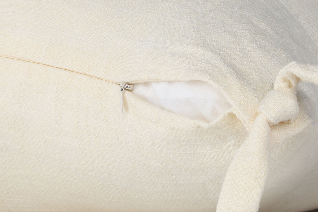 Venture Home Nora Cushion Cover Linen Viscouse - White 60x60