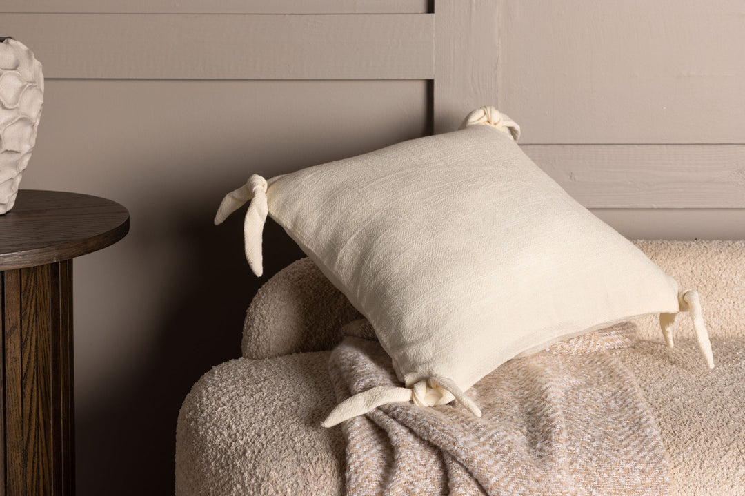 Venture Home Nora Cushion Cover Linen Viscouse - White 40x40