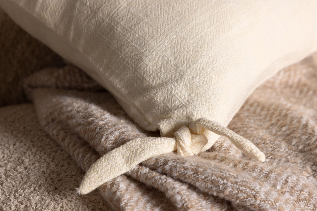 Venture Home Nora Cushion Cover Linen Viscouse - White 40x40