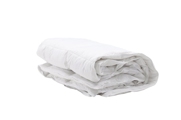 Venture Home Astrid Duvet Cotton Fabric, Feather&Poly Fiber Blending filling 450gsm - White / 200x150