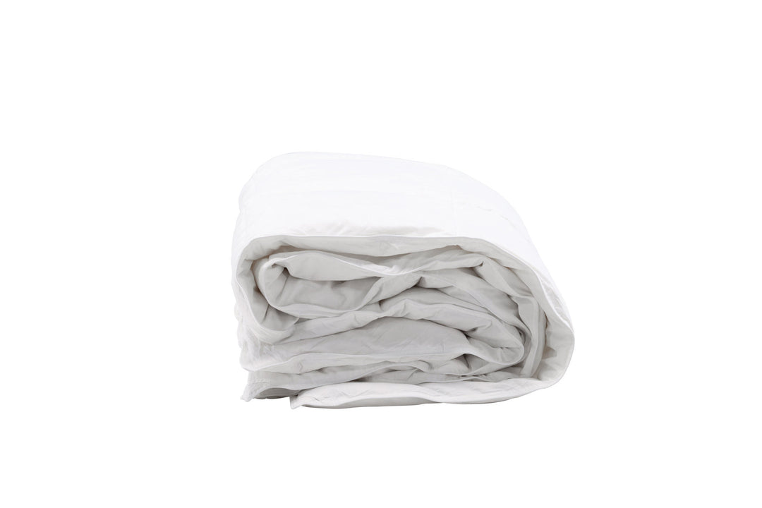 Venture Home Astrid Duvet Cotton Fabric, Feather&Poly Fiber Blending filling 450gsm - White / 200x150