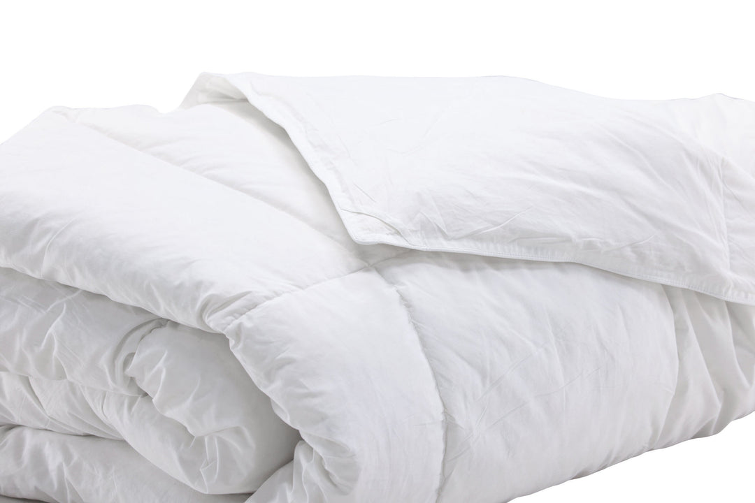Venture Home Astrid Duvet Cotton Fabric, Feather&Poly Fiber Blending filling 450gsm - White / 200x150
