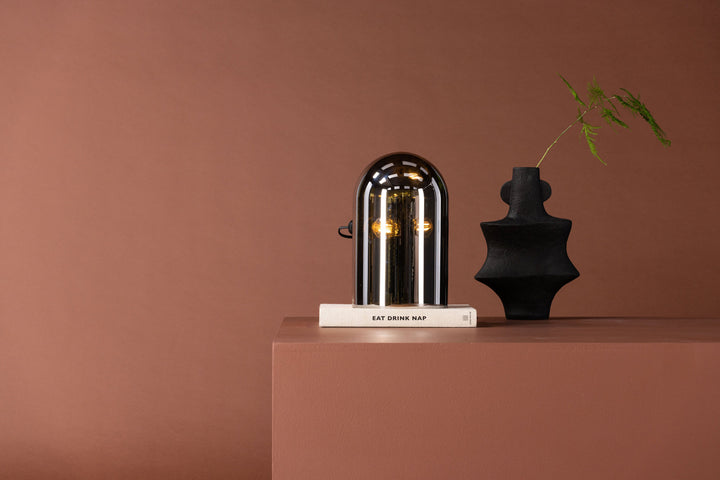 Venture Home Quentin Table Lamp - Glass / Smoked glass