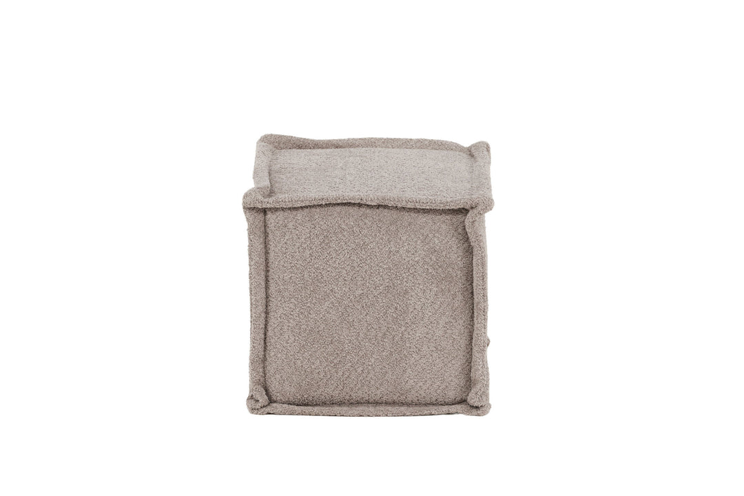 Venture Home Castine Ottoman/Pouf - Light Grey / Boucle