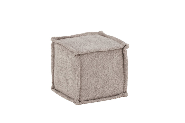 Venture Home Castine Ottoman/Pouf - Light Grey / Boucle