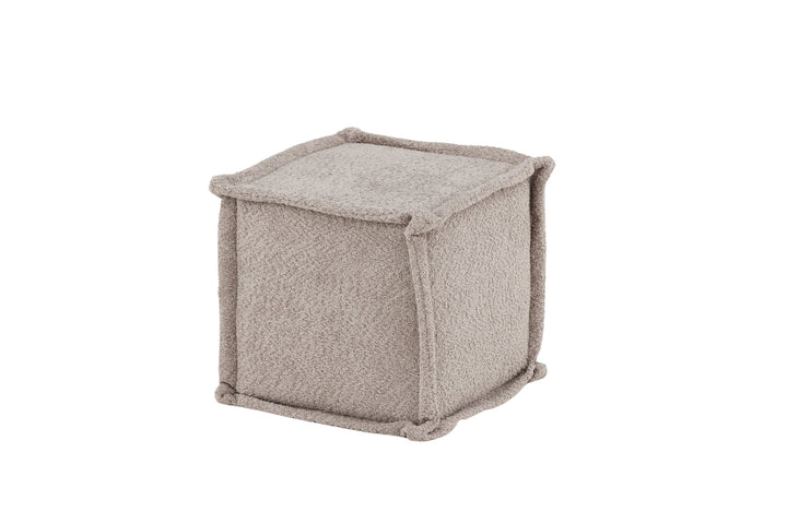 Venture Home Castine Ottoman/Pouf - Light Grey / Boucle