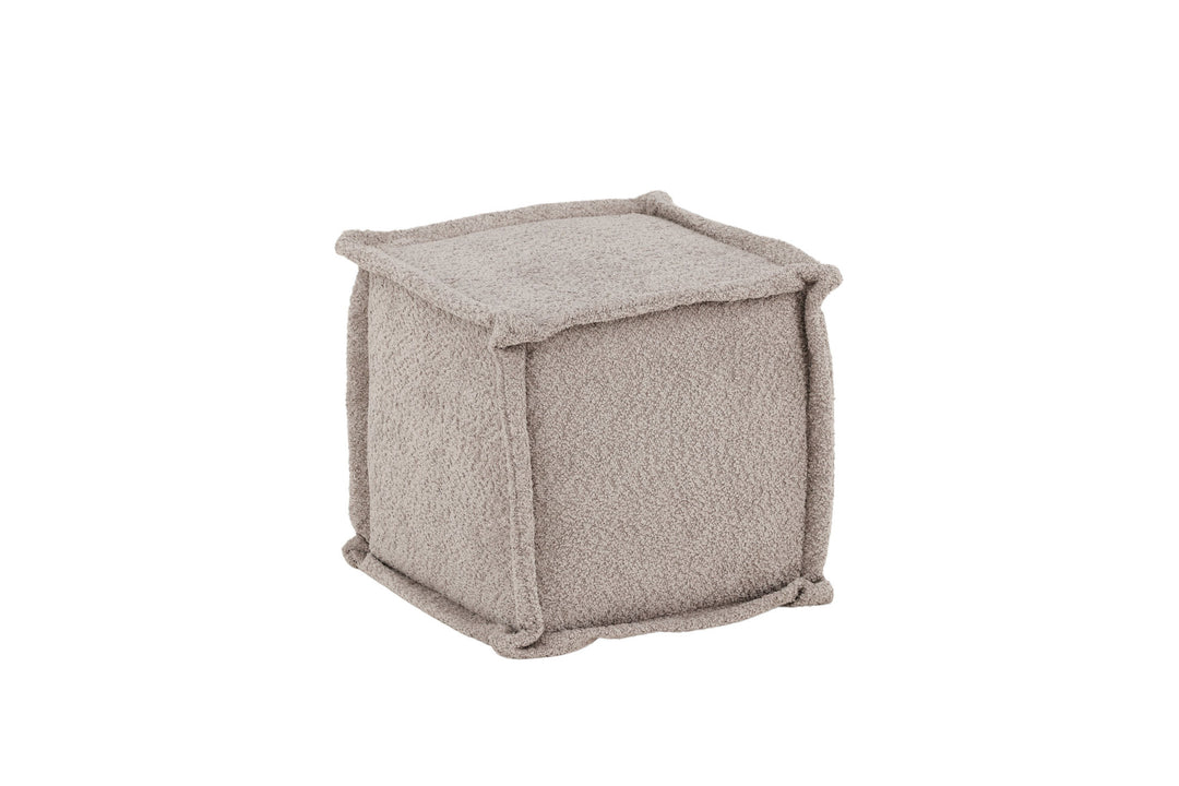 Venture Home Castine Ottoman/Pouf - Light Grey / Boucle