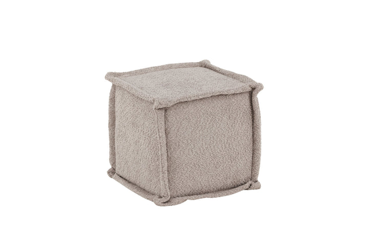 Venture Home Castine Ottoman/Pouf - Light Grey / Boucle