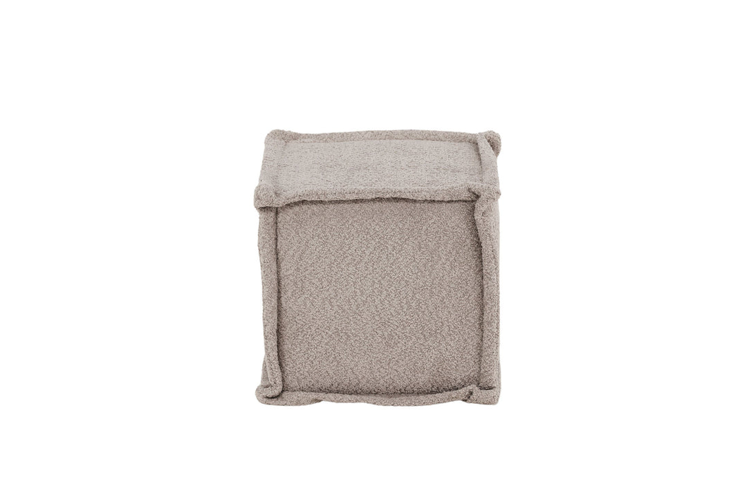 Venture Home Castine Ottoman/Pouf - Light Grey / Boucle