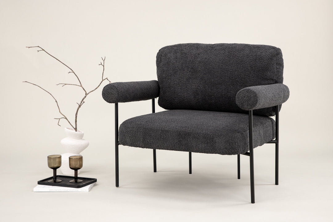 Vind Tillberga x Josefin Lustig - Arm Chair - Dark Grey Boucle