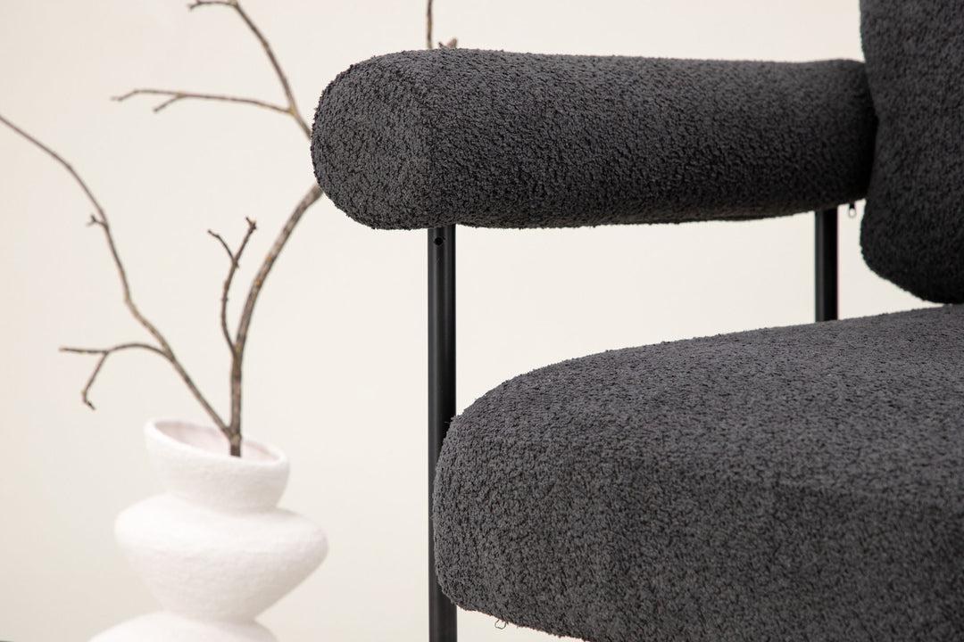 Vind Tillberga x Josefin Lustig - Arm Chair - Dark Grey Boucle