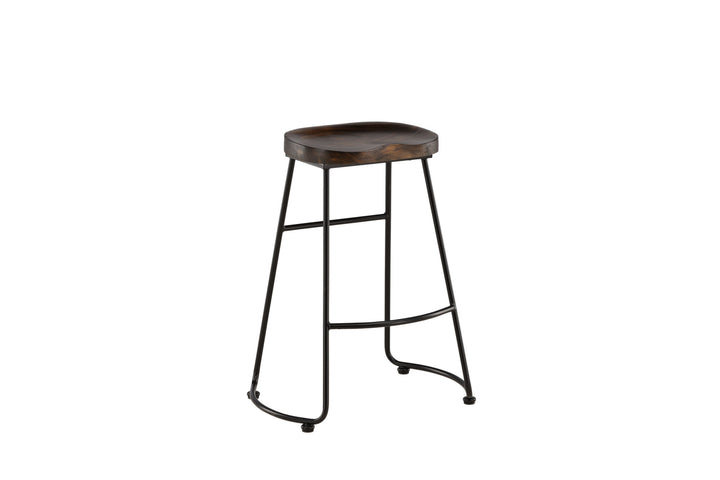 Venture Home Ozark Bar Chair 2-pack - Zinklook / Dark Walnut Wood