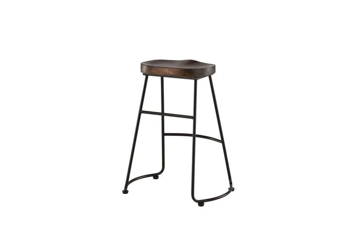 Venture Home Ozark Bar Chair 2-pack - Zinklook / Dark Walnut Wood