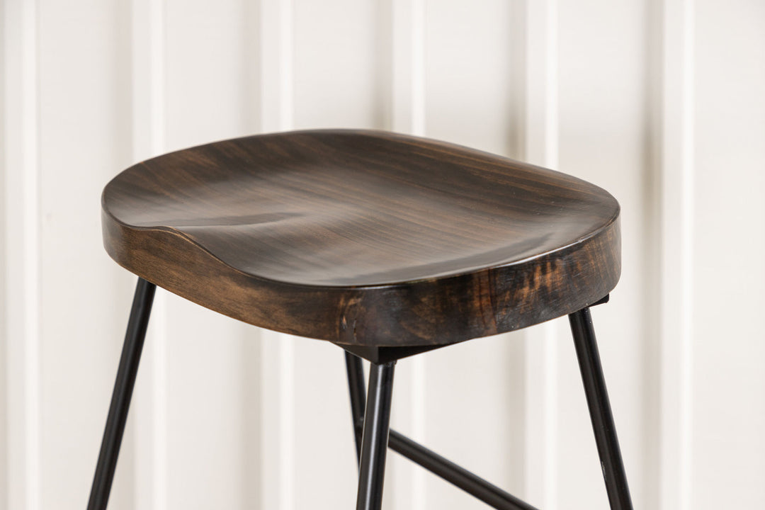 Venture Home Ozark Bar Chair 2-pack - Zinklook / Dark Walnut Wood