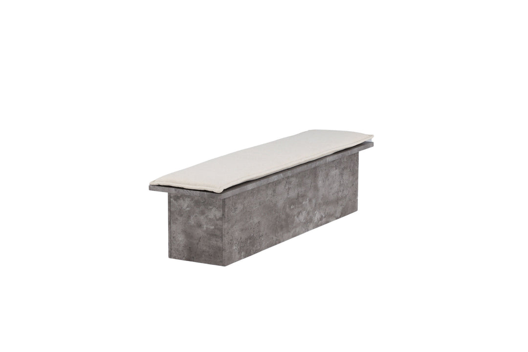 Venture Home Kellogg Bench - Grey / Off White Linen