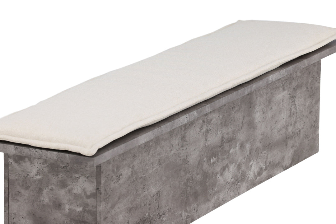 Venture Home Kellogg Bench - Grey / Off White Linen