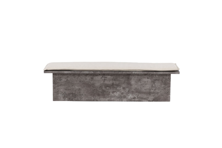 Venture Home Kellogg Bench - Grey / Off White Linen