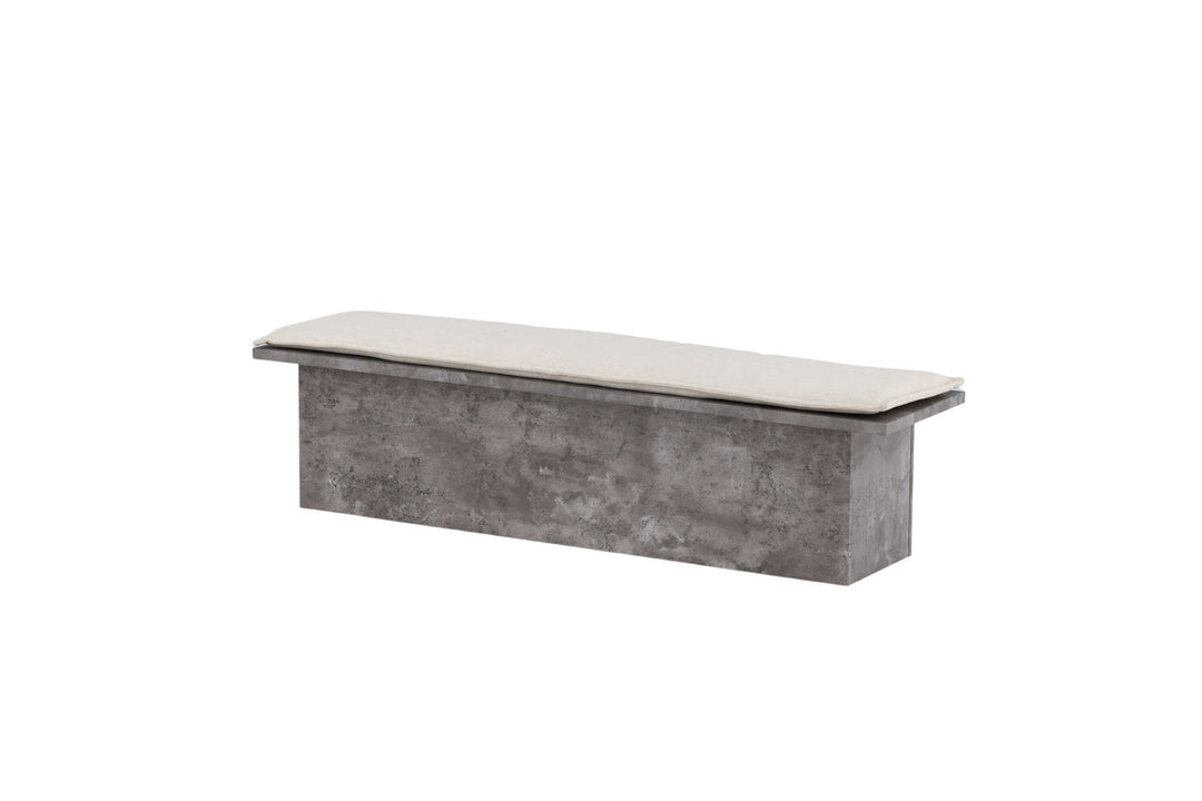 Venture Home Kellogg Bench - Grey / Off White Linen