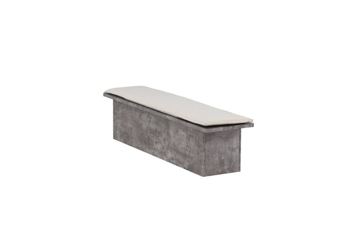 Venture Home Kellogg Bench - Grey / Off White Linen