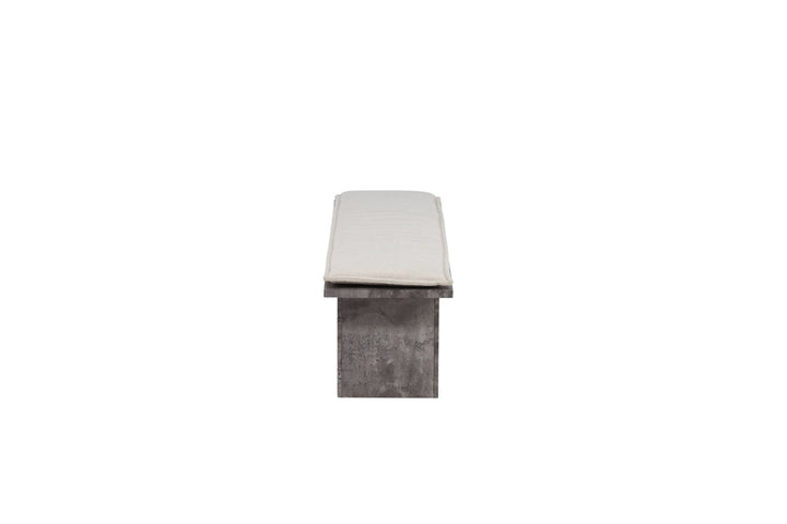 Venture Home Kellogg Bench - Grey / Off White Linen