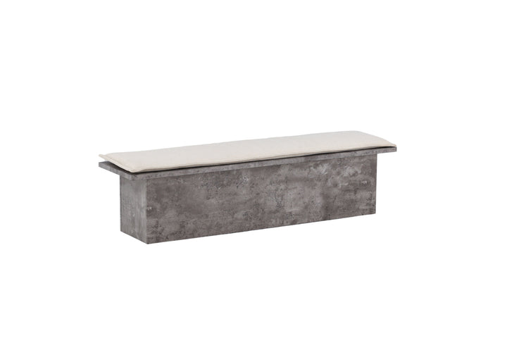 Venture Home Kellogg Bench - Grey / Off White Linen