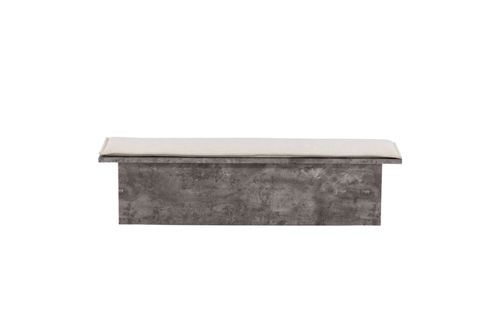 Venture Home Kellogg Bench - Grey / Off White Linen