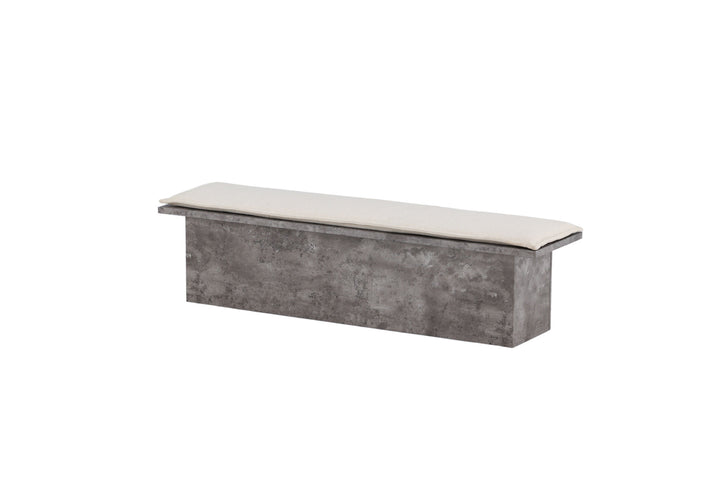 Venture Home Kellogg Bench - Grey / Off White Linen