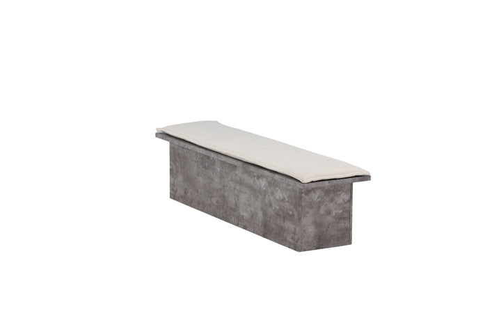 Venture Home Kellogg Bench - Grey / Off White Linen