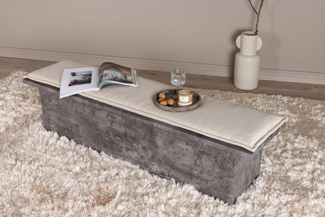 Venture Home Kellogg Bench - Grey / Off White Linen