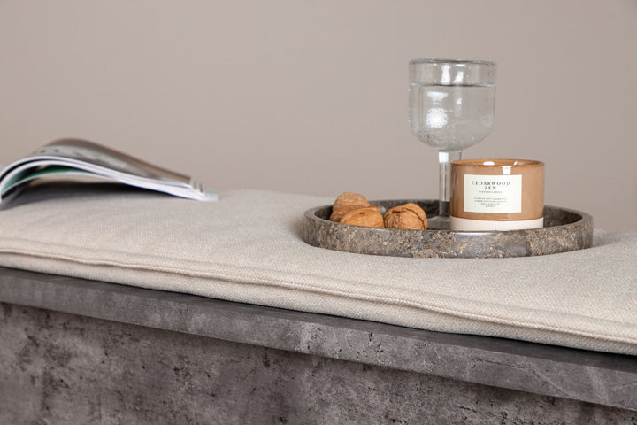 Venture Home Kellogg Bench - Grey / Off White Linen