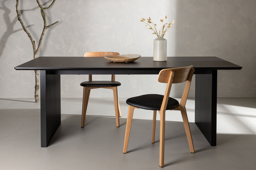 Venture Home Vail Dining Table - Black / Smoked Black MDF