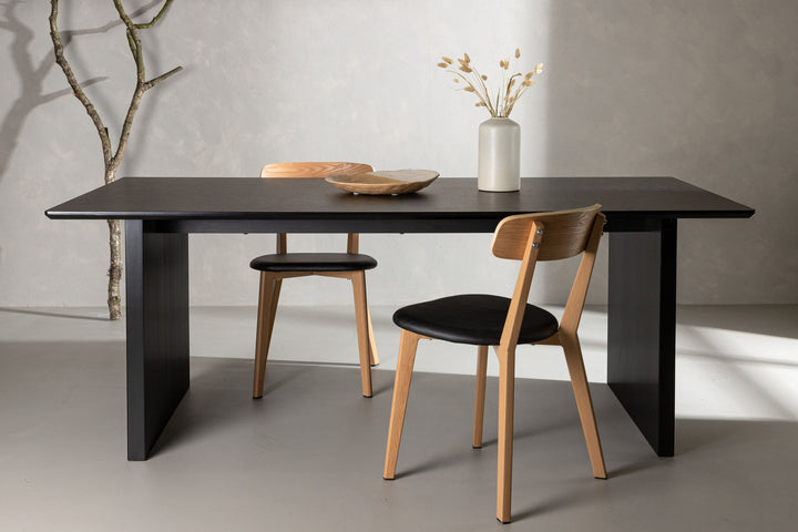 Venture Home Vail Dining Table - Black / Smoked Black MDF